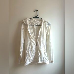 Lululemon White Hooded Athletic Jacket size 4
